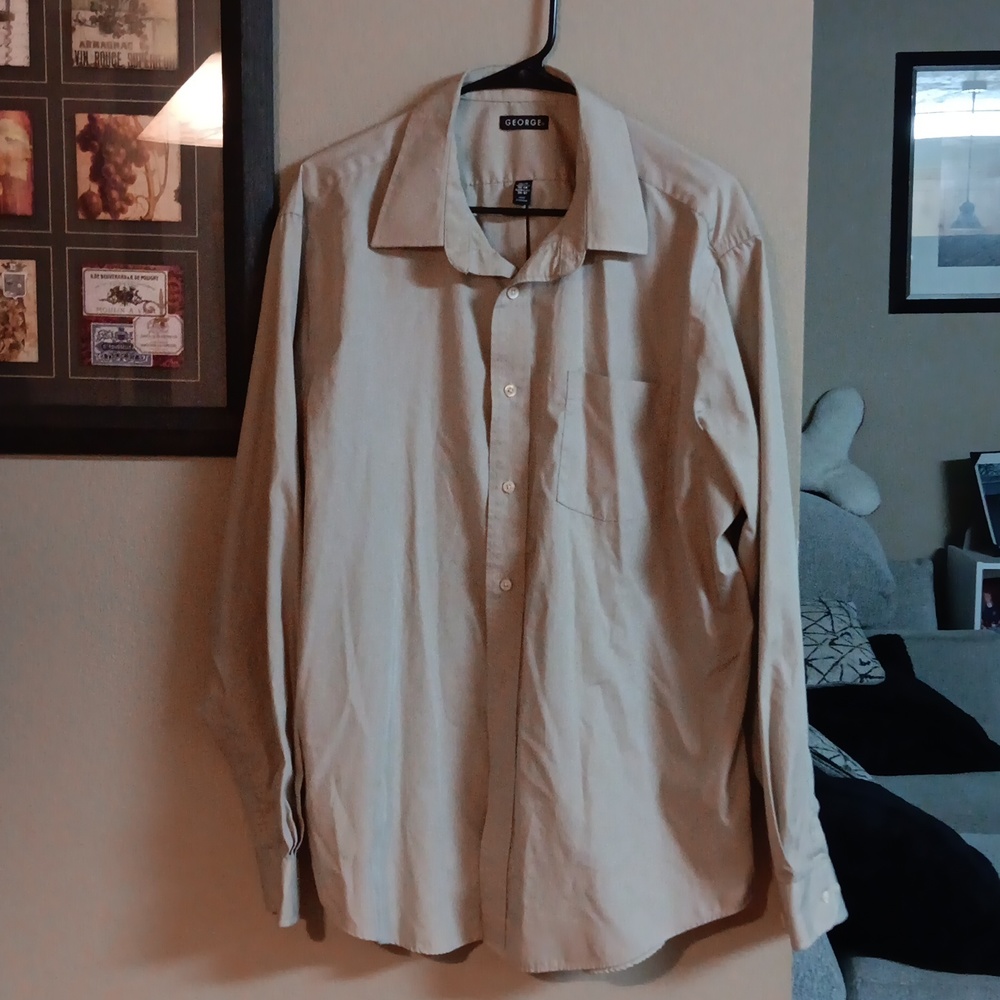 Long Sleeve Mens Button Up Size XLarge